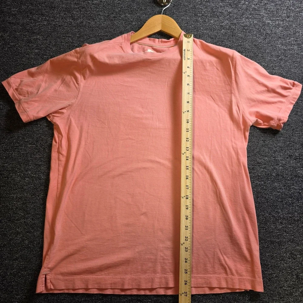 Tommy Bahama T Shirt Men‎ M Pink Short Sleeve Pima Cotton Modal Coastal Summer